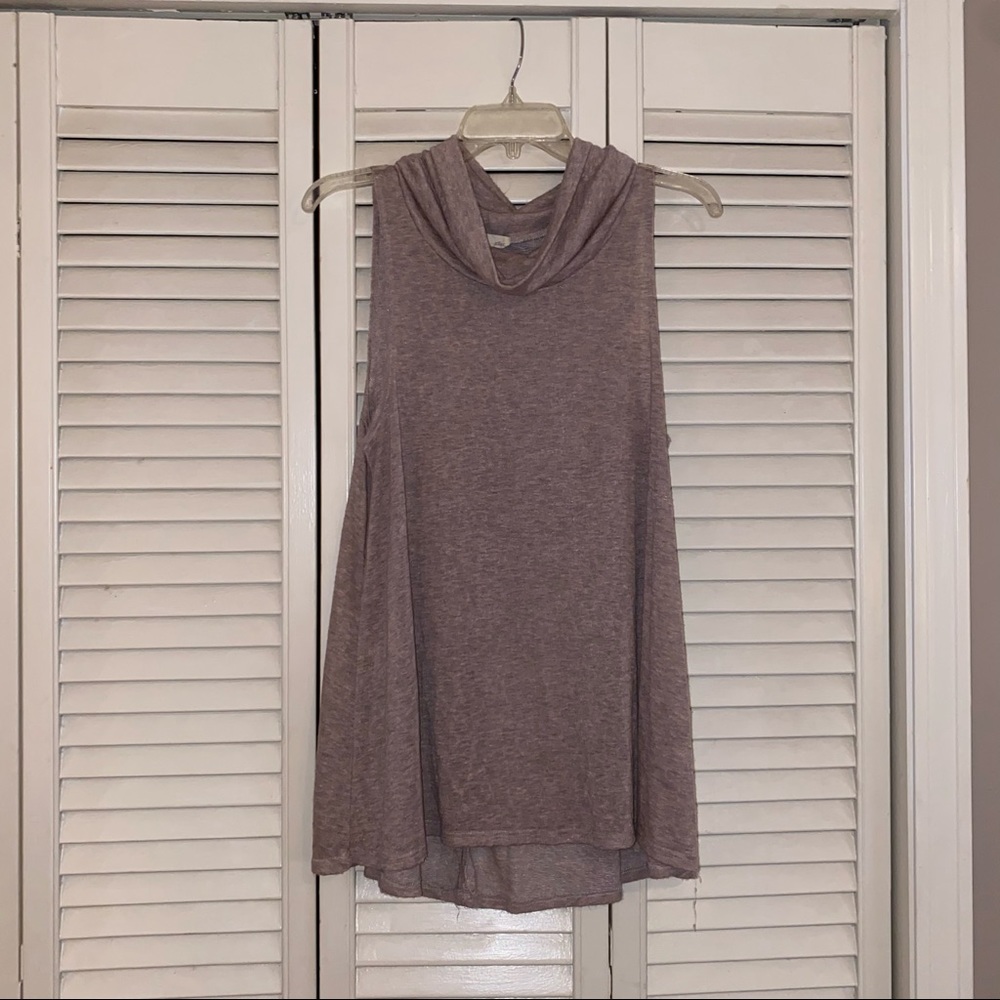 Jella C. Cowlneck Sleeveless Sweater
